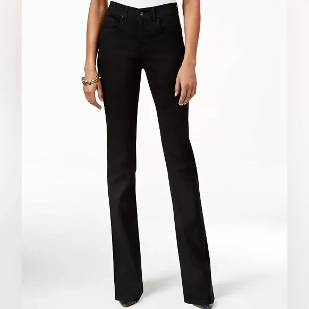 Black curvy boot cut jeans size 6 NWT Style & Co Power Sculpt